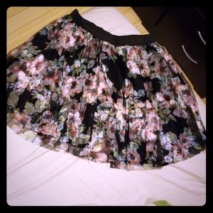 Torrid black floral tutu